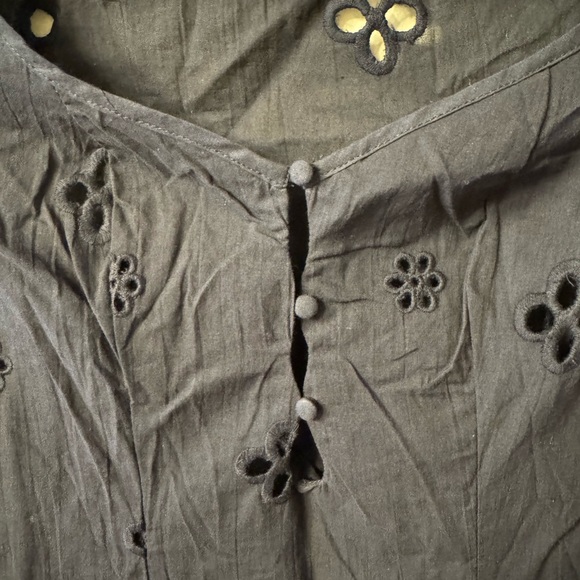 Cotton Keyhole Neckline Midi Dress - Picture 10 of 10